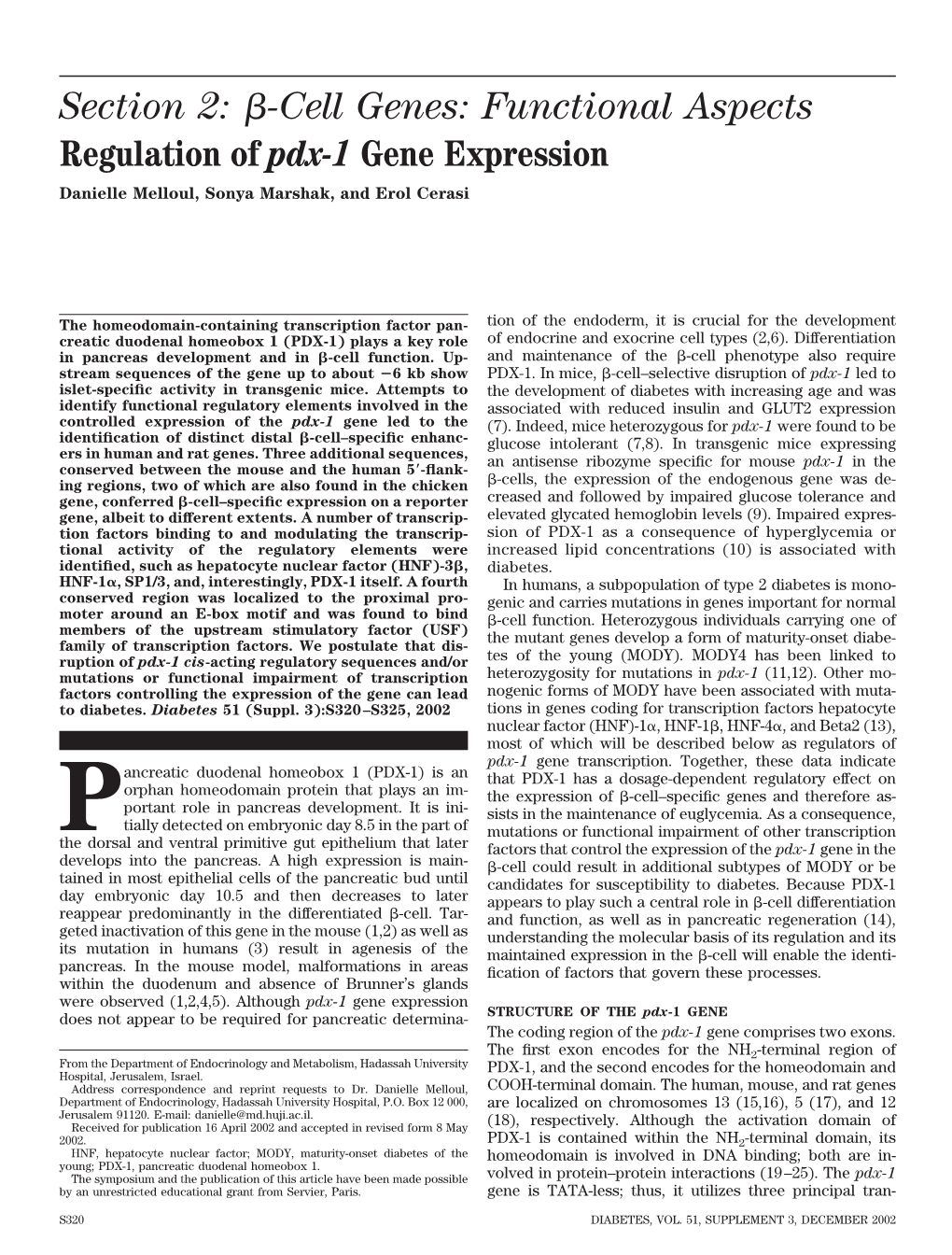 Section 2: ß-Cell Genes: Functional Aspects