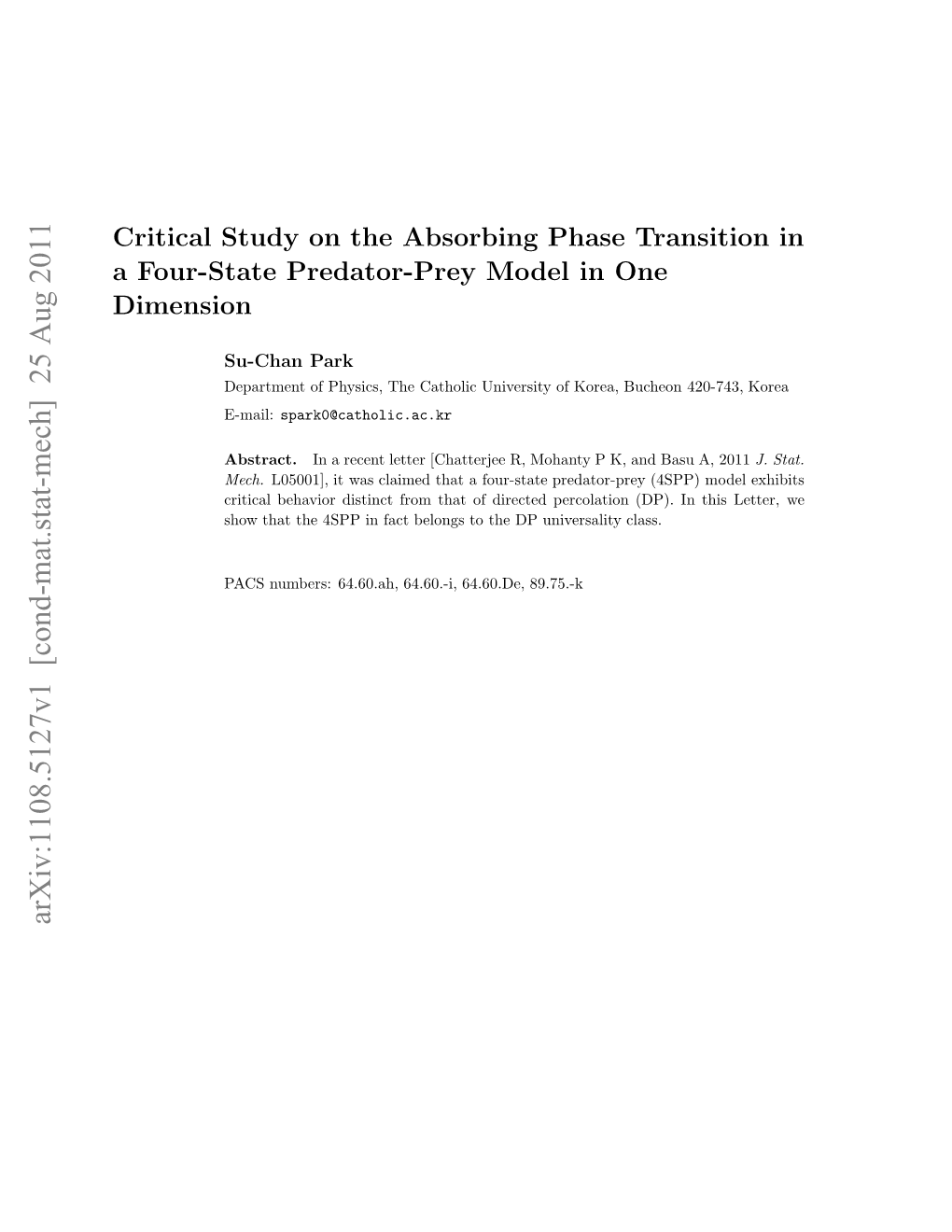 Critical Study on the Absorbing Phase Transition in a Four-State Predator-Prey Model in One Dimension2