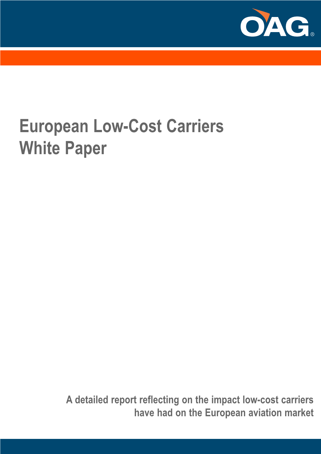 European Low-Cost Carriers White Paper
