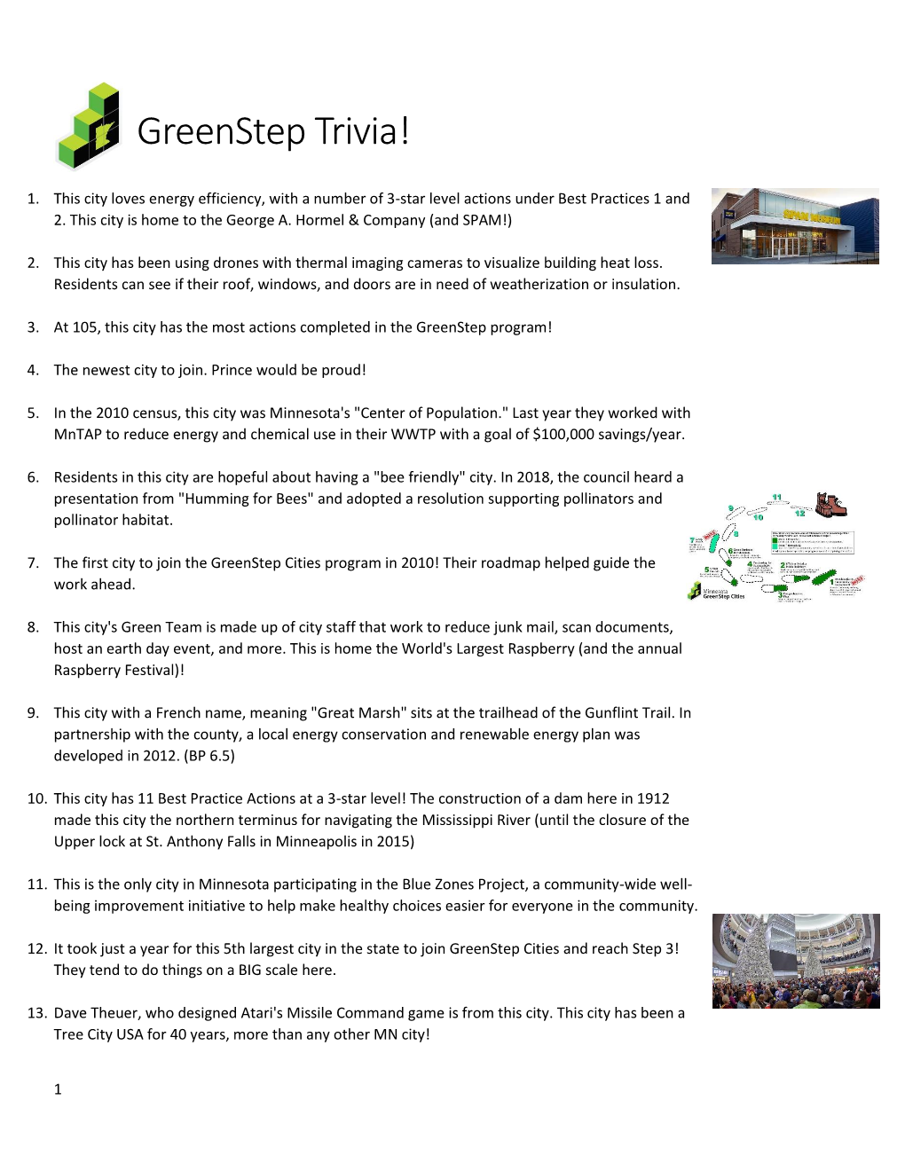 Greenstep Trivia!