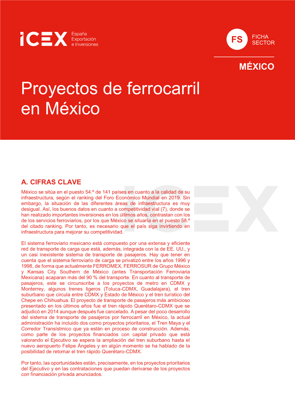 Proyectos De Ferrocarril En México