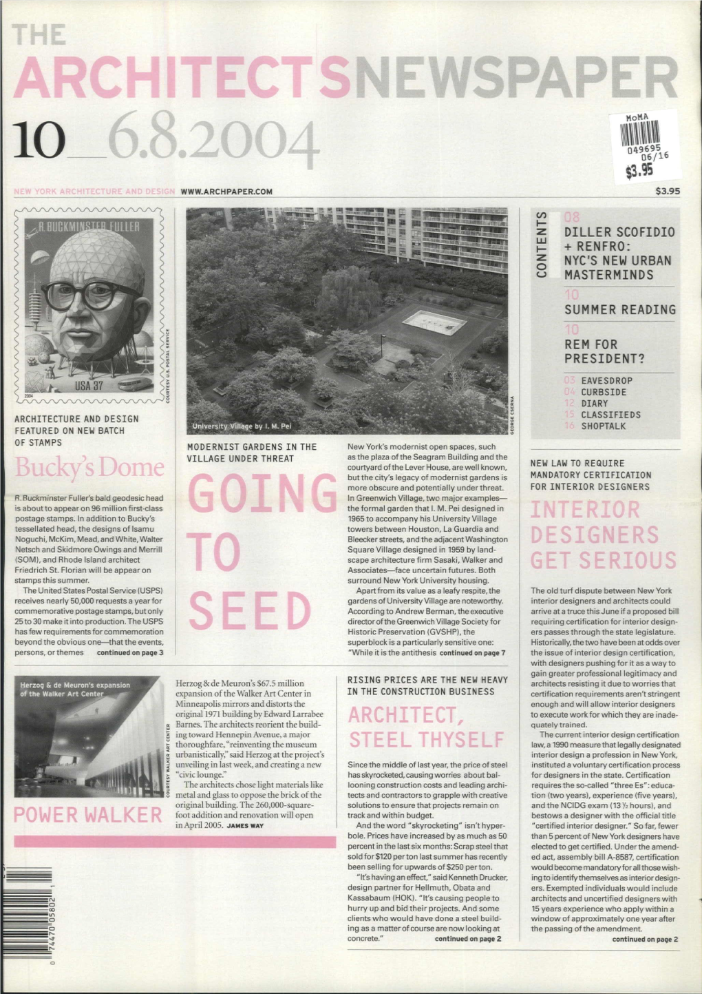 Architectsnewspaper 6.8.2004 Going to Seed