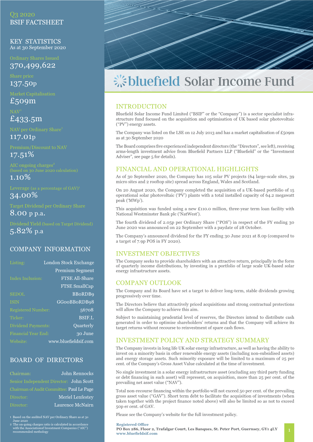 BSIF Factsheet September 2020