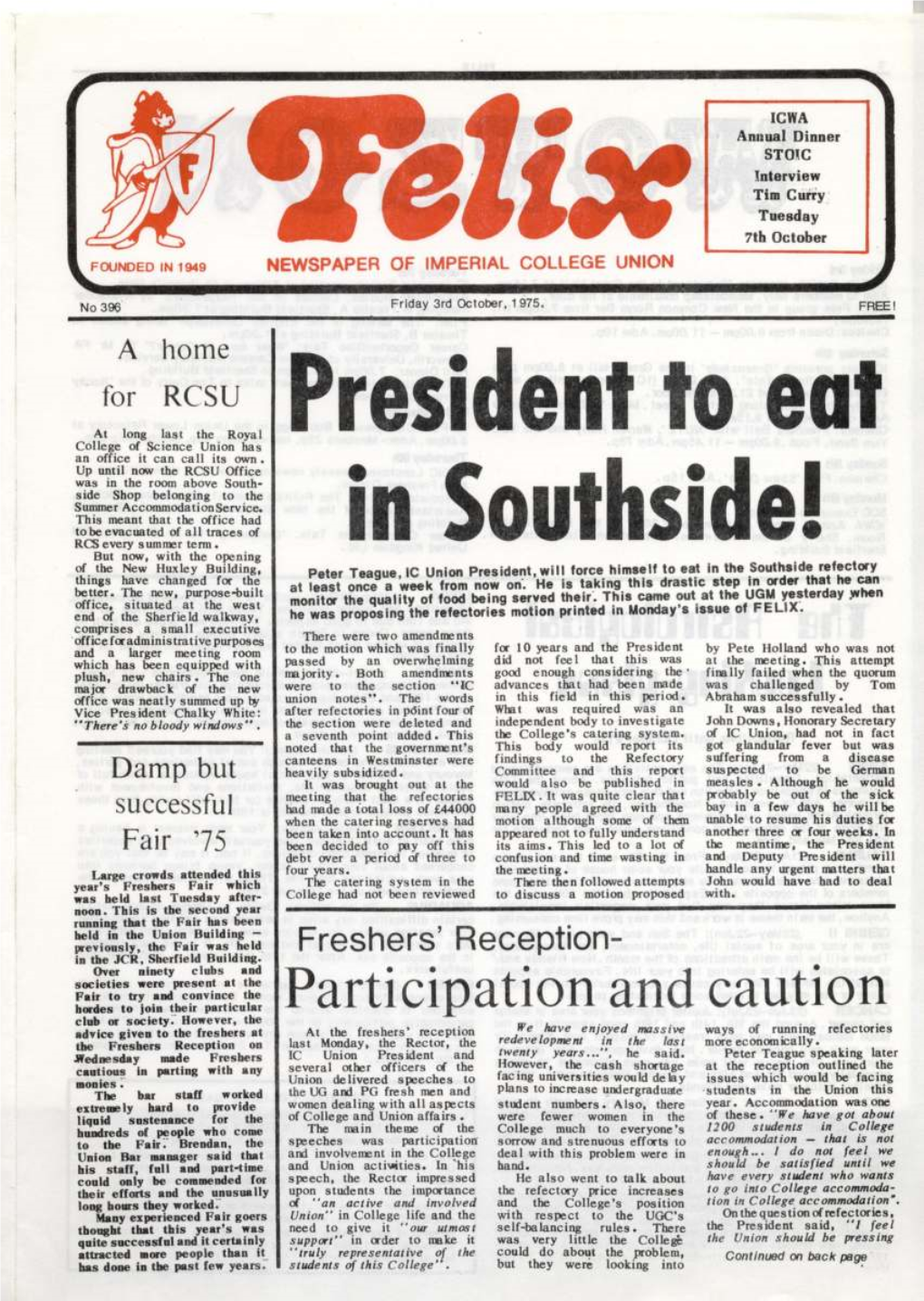 Felix Issue 373, 1975