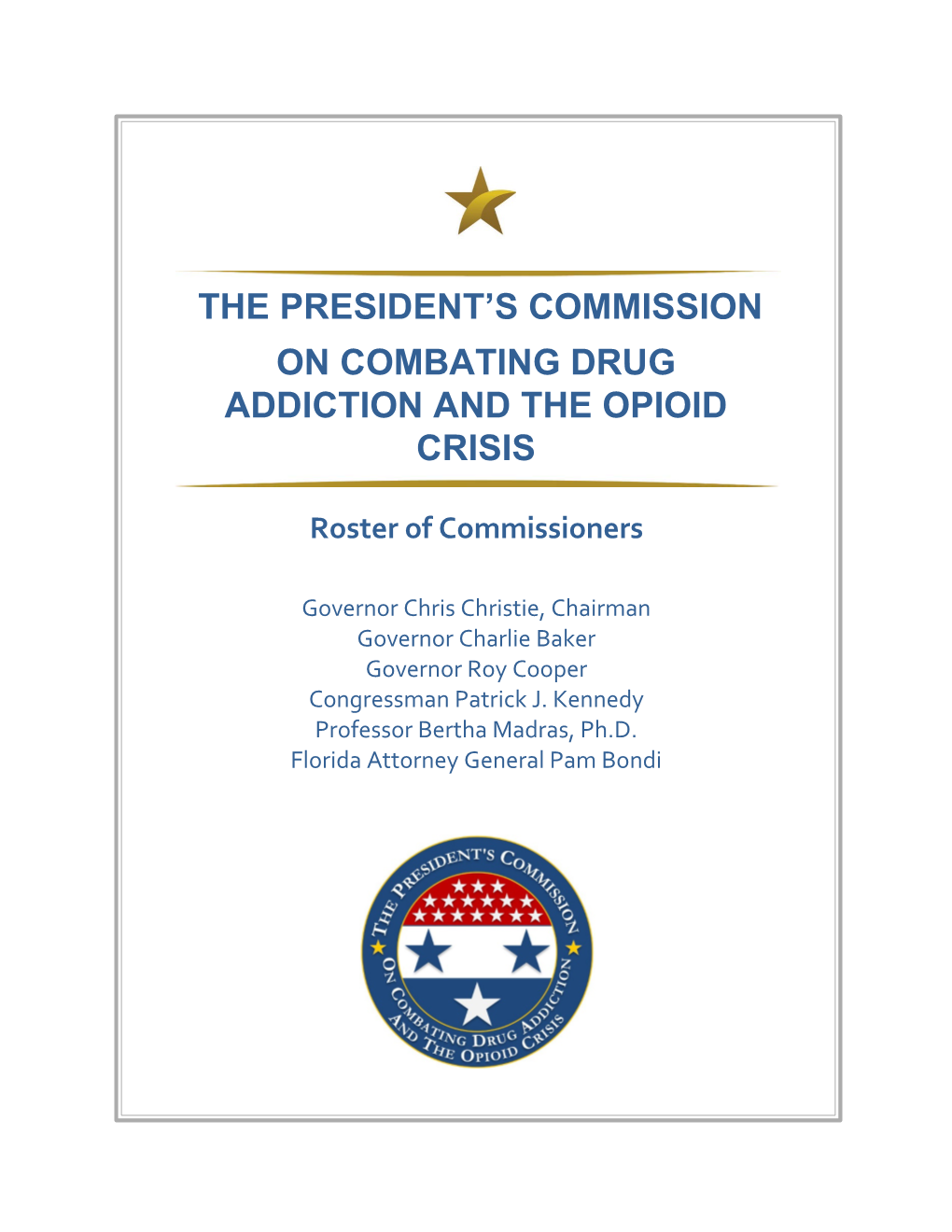 Commission on Combating Drug Addiction and the Opioid Crisis