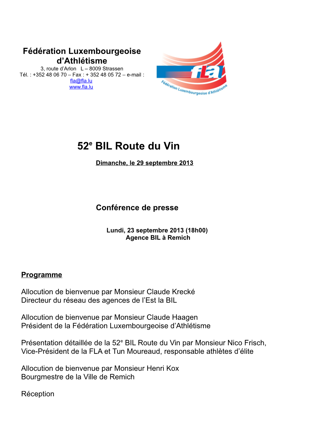 52E BIL Route Du Vin