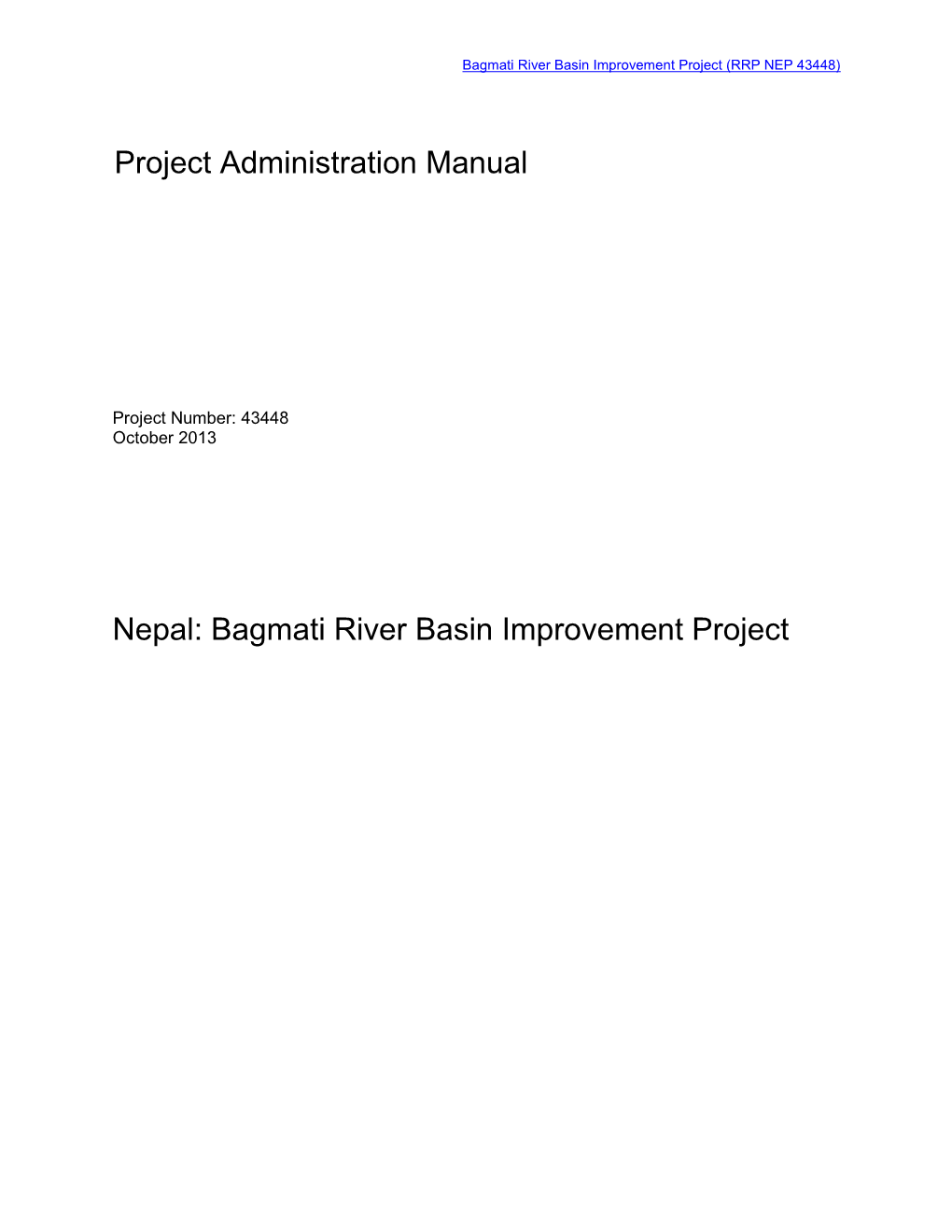 Bagmati River Basin Improvement Project (RRP NEP 43448)