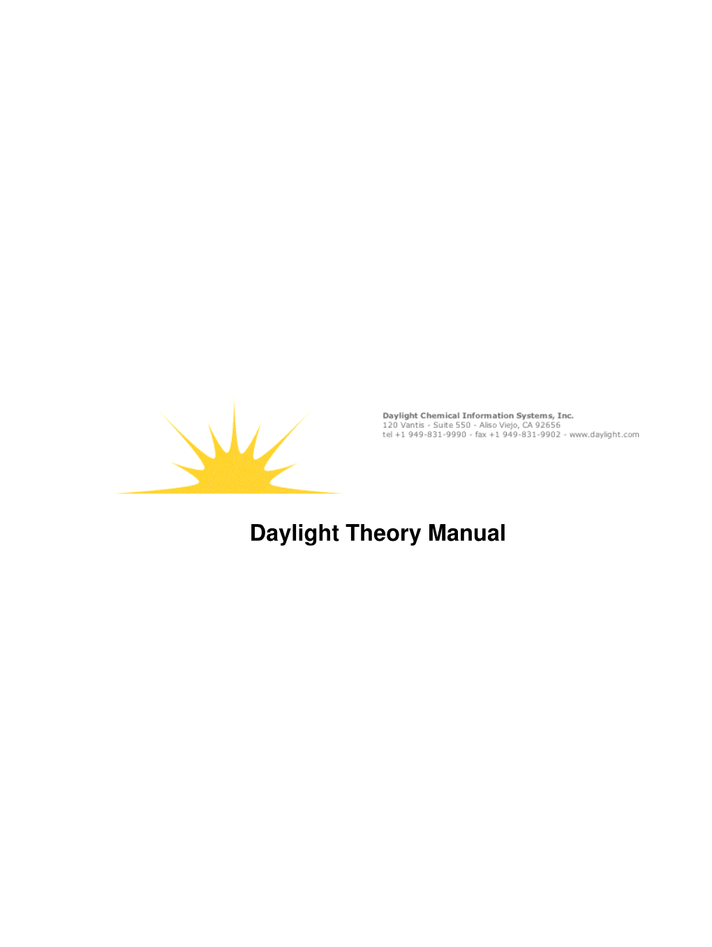 Daylight Theory Manual Daylight Theory Manual Table of Contents Daylight Theory Manual