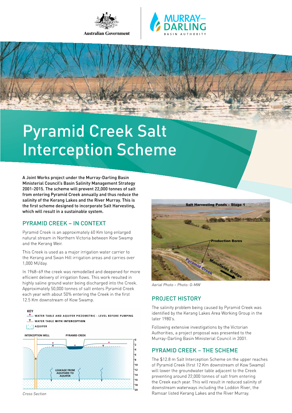 Pyramid Creek Salt Interception Scheme C Ri Lock 5 Lock 2 Ver Murray Cocoparra N.P