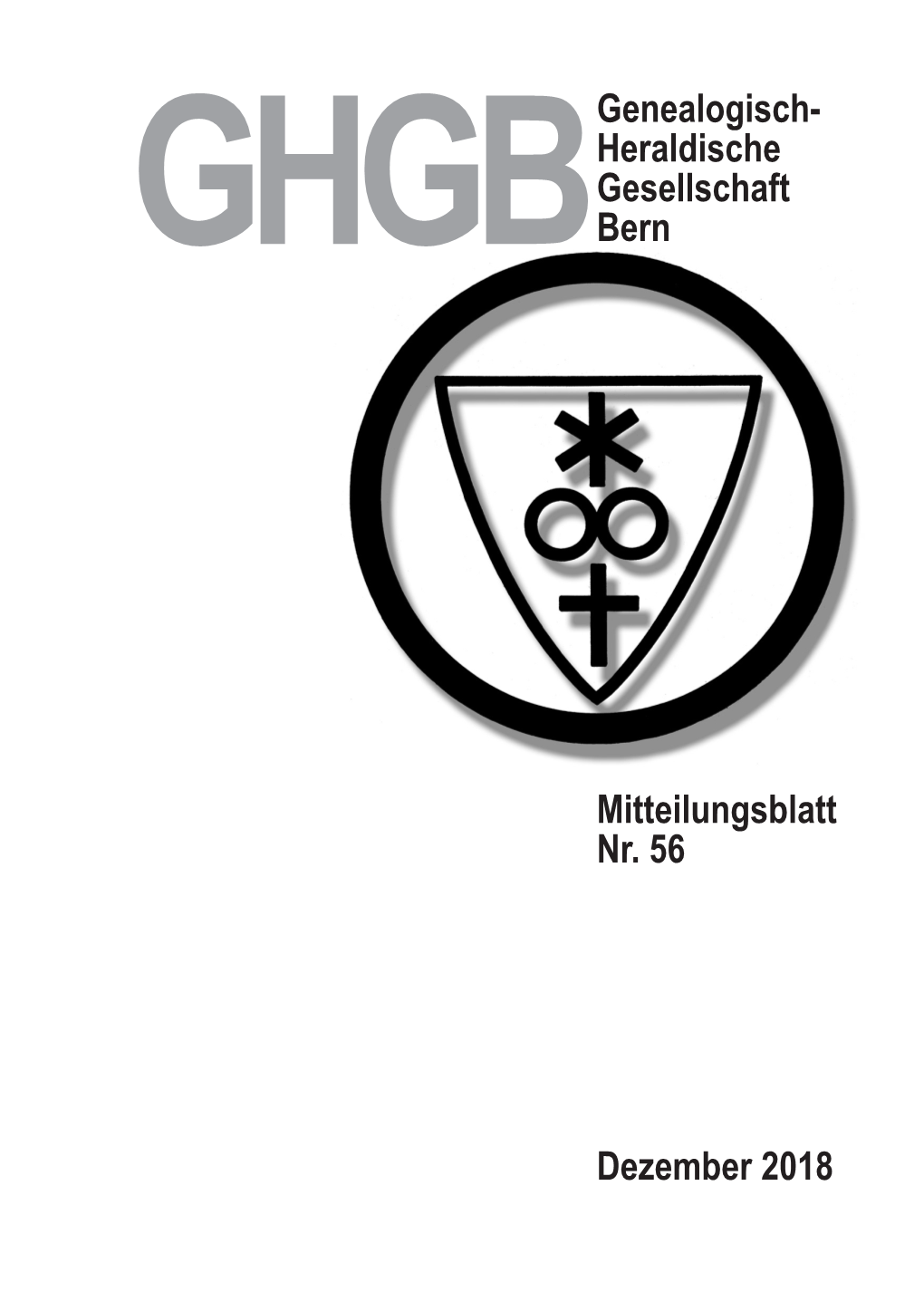 Heraldische Gesellschaft Bern Mitteilungsblatt Nr. 56 Dezember