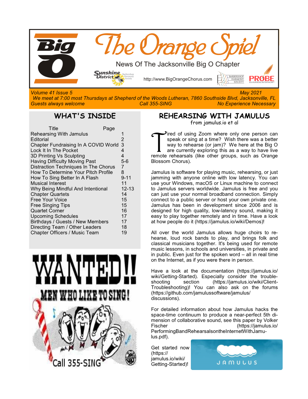 The Orange Spiel Page 1 May 2021