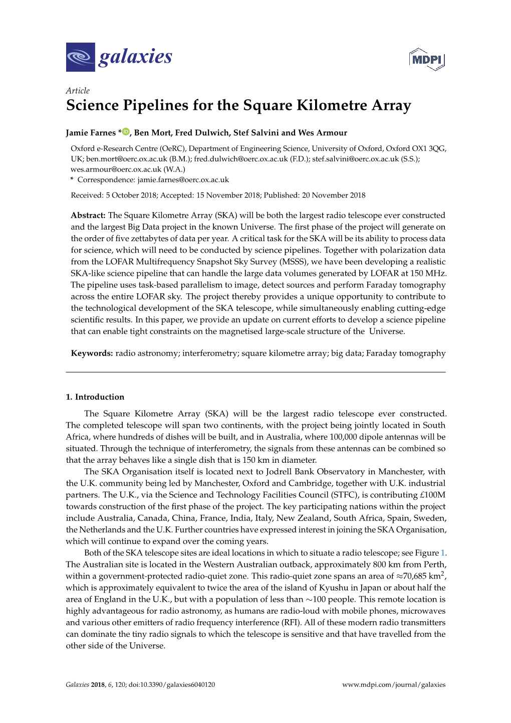 Science Pipelines for the Square Kilometre Array