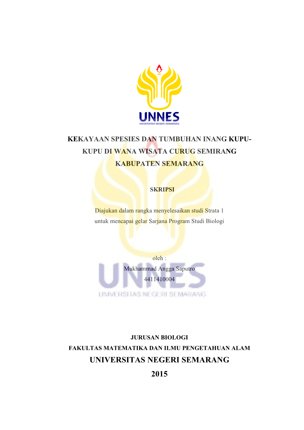 Universitas Negeri Semarang 2015 Pernyataan Keaslian Skripsi