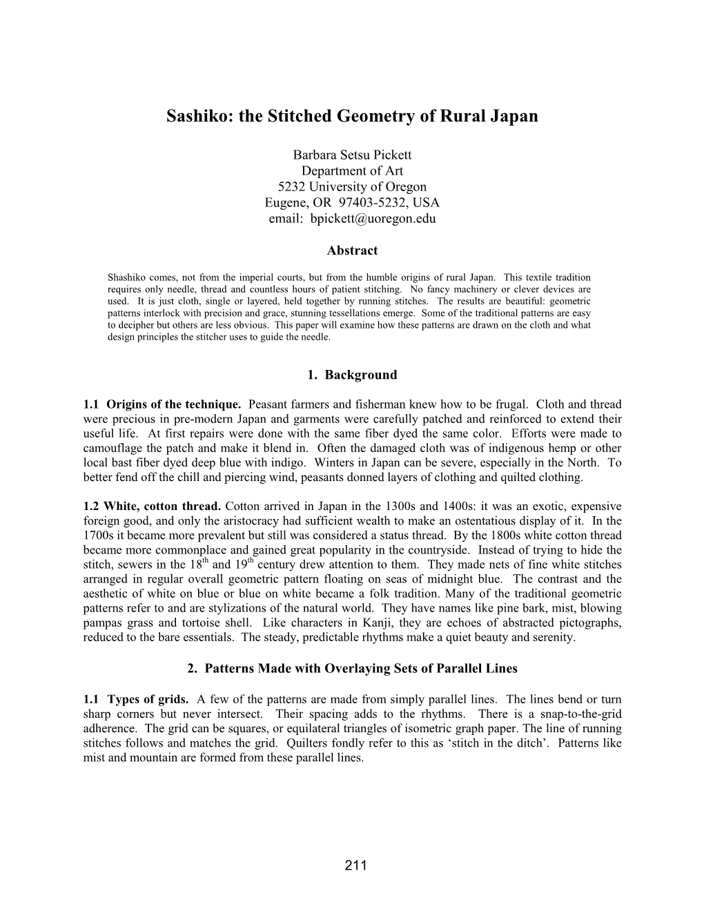 Sashiko: the Stitched Geometry of Rural Japan