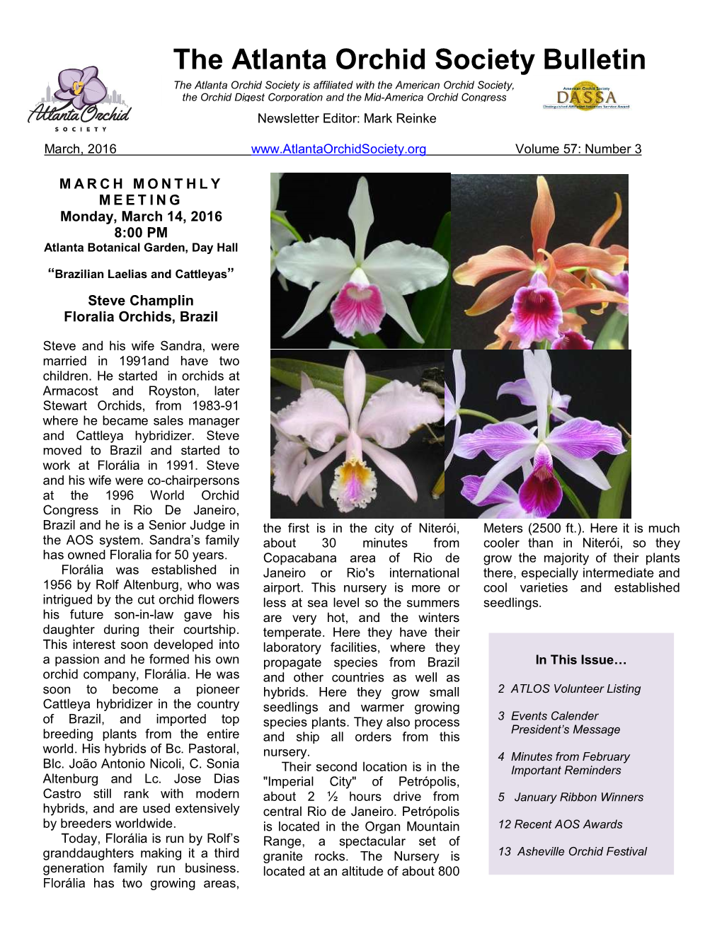March 2016 Orchid Show