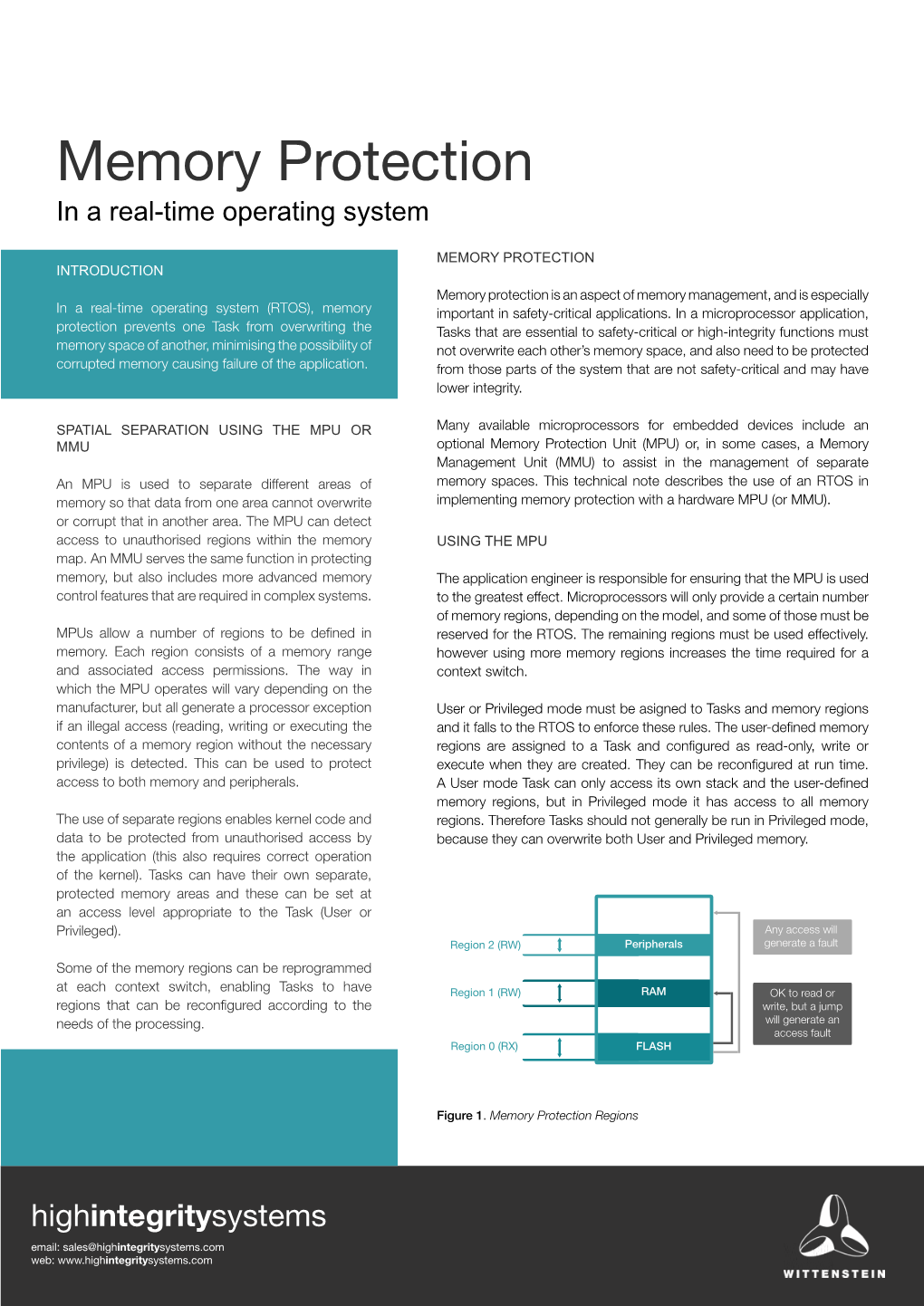 Memory Protection in a Real-Time Operating System