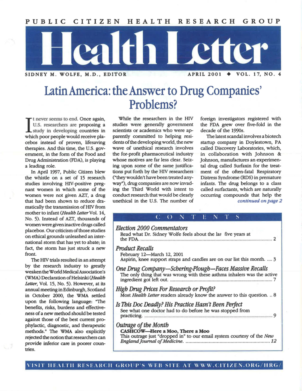 Latin America: the Answer to Drug Companies' Problems?