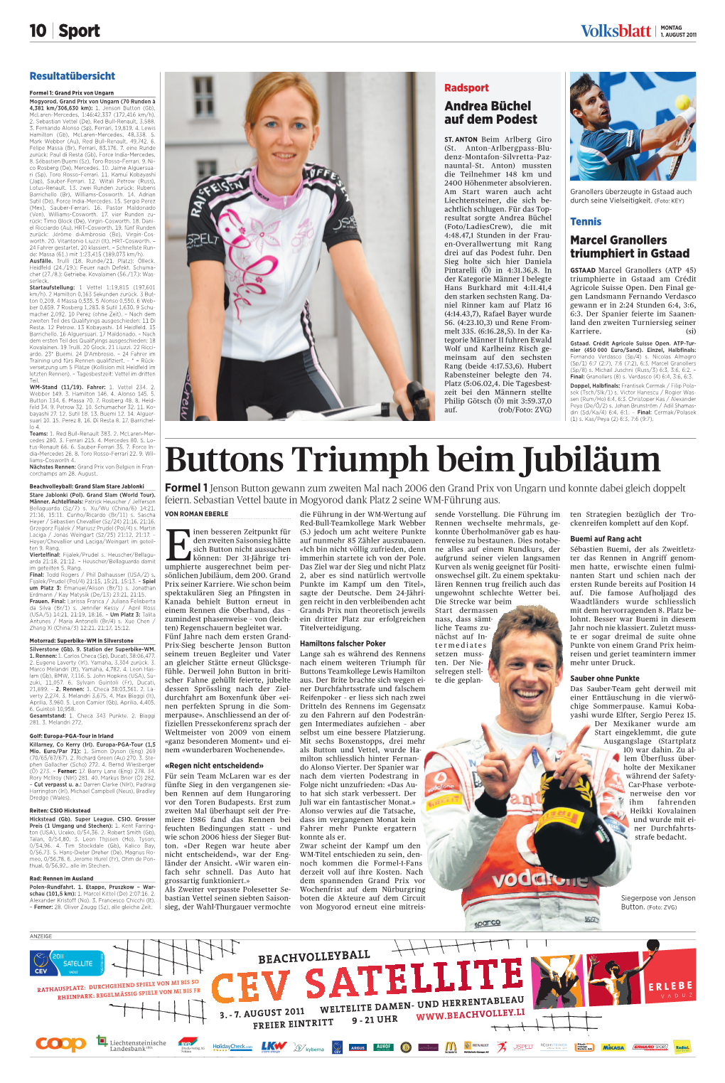 Volksblatt 01.08.2011