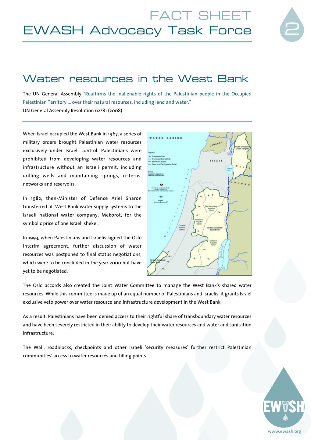 Water Resources in the West Bank