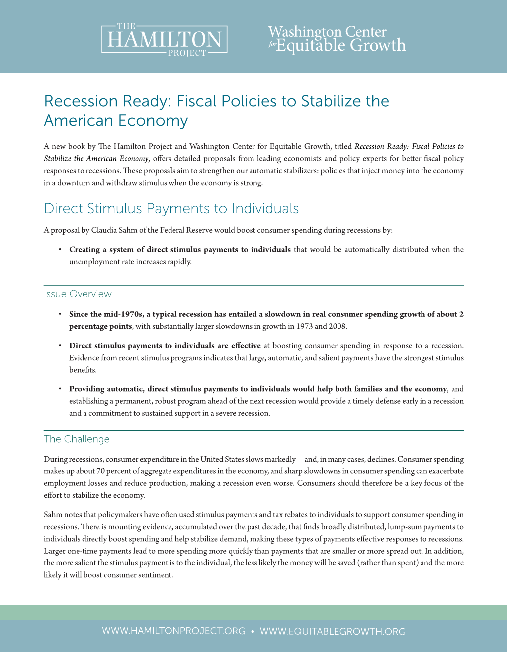 Direct Stimulus Payments to Individuals