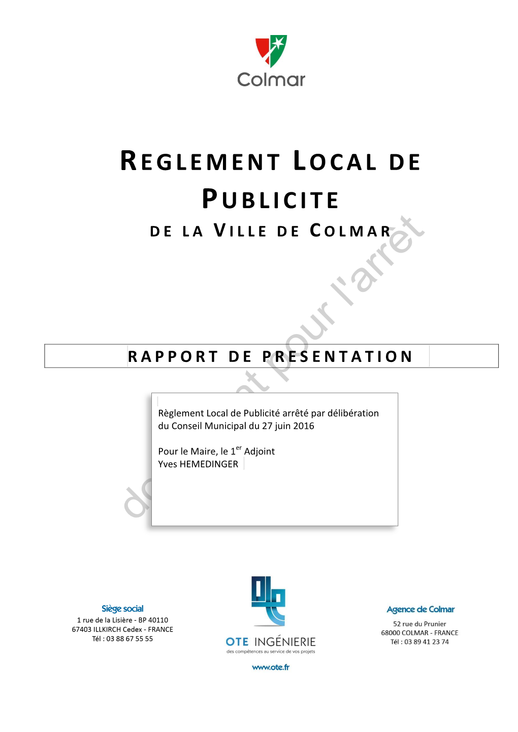 Reglement Local De Publicite