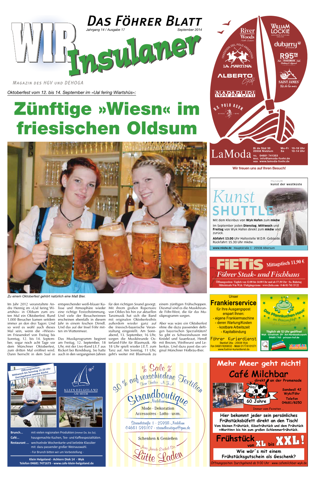 Zünftige »Wiesn« Im Friesischen Oldsum