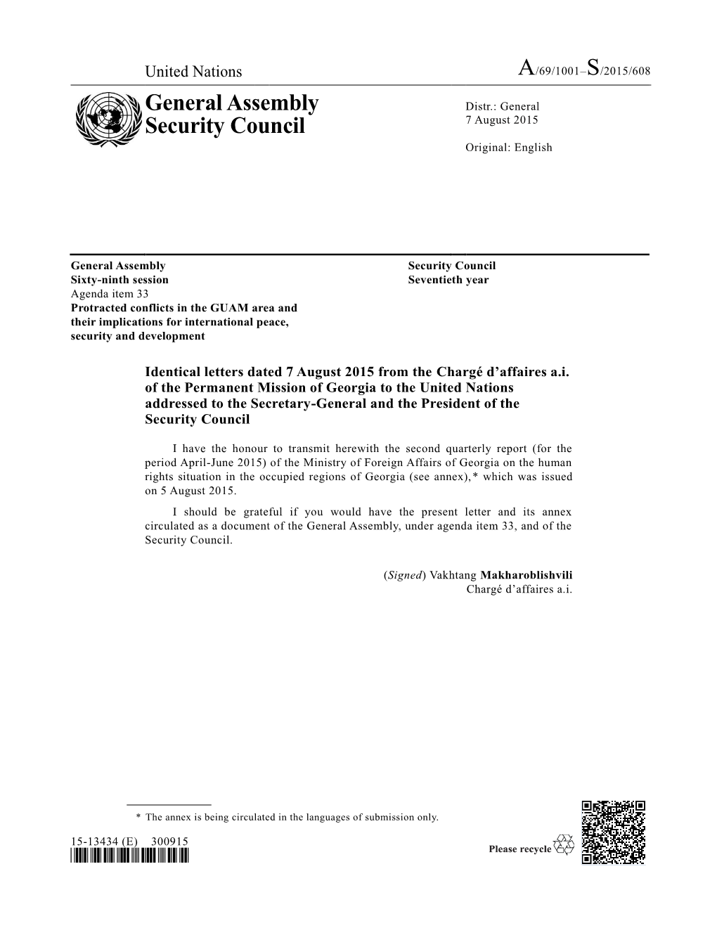 General Assembly Security Council