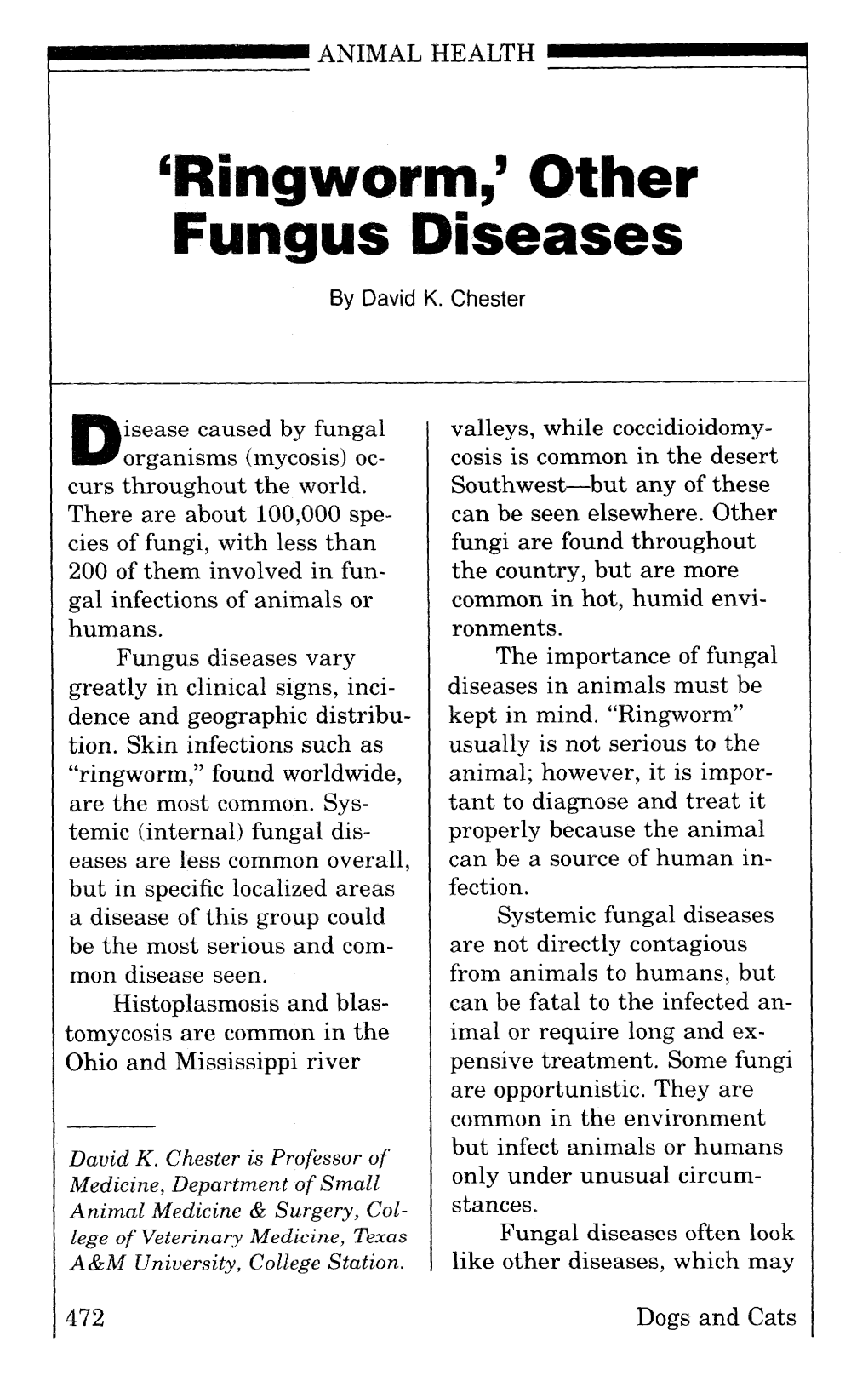 ^Ringworm/ Other Fungus Diseases by David K
