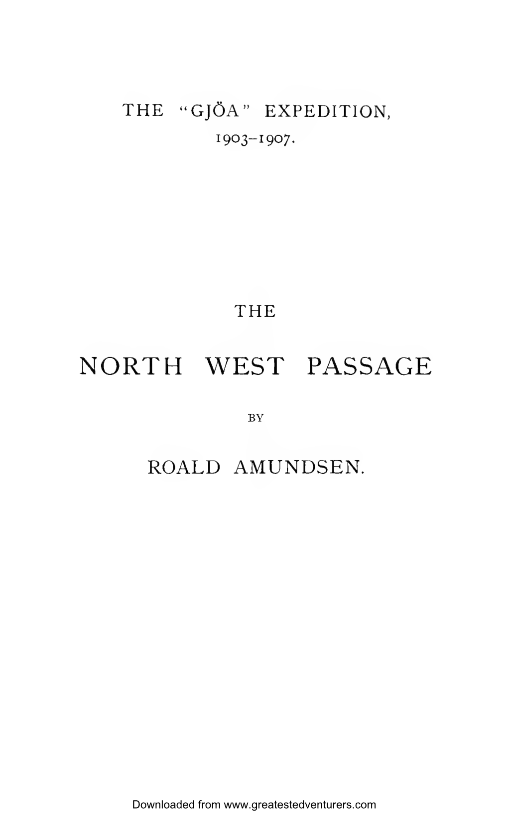 The North West Passage