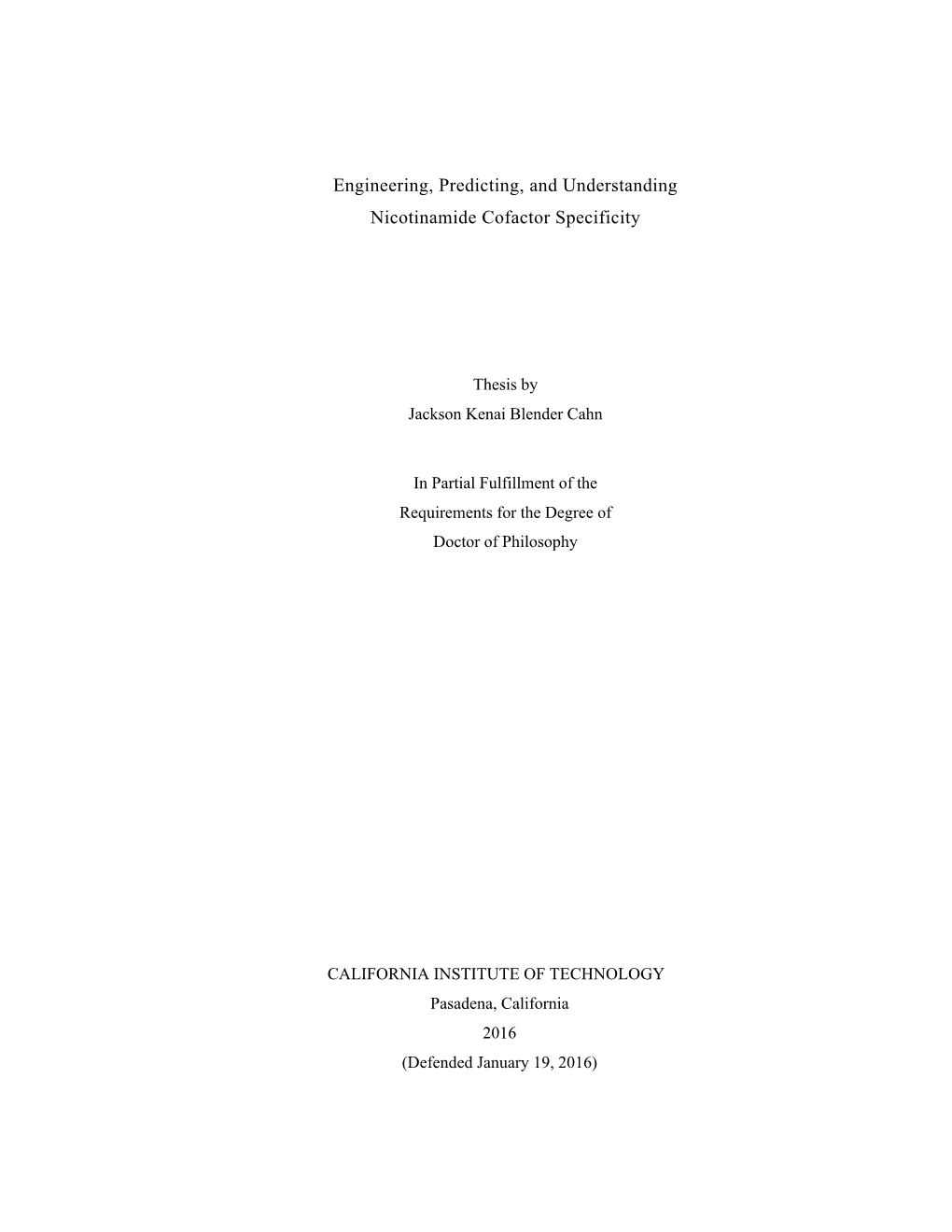 Engineering, Predicting, and Understanding Nicotinamide Cofactor Specificity