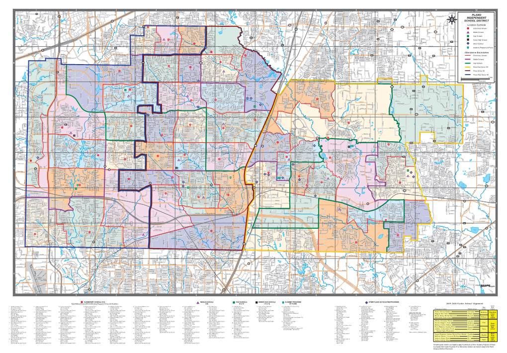 Plano ISD Boundary Map 2019-2020