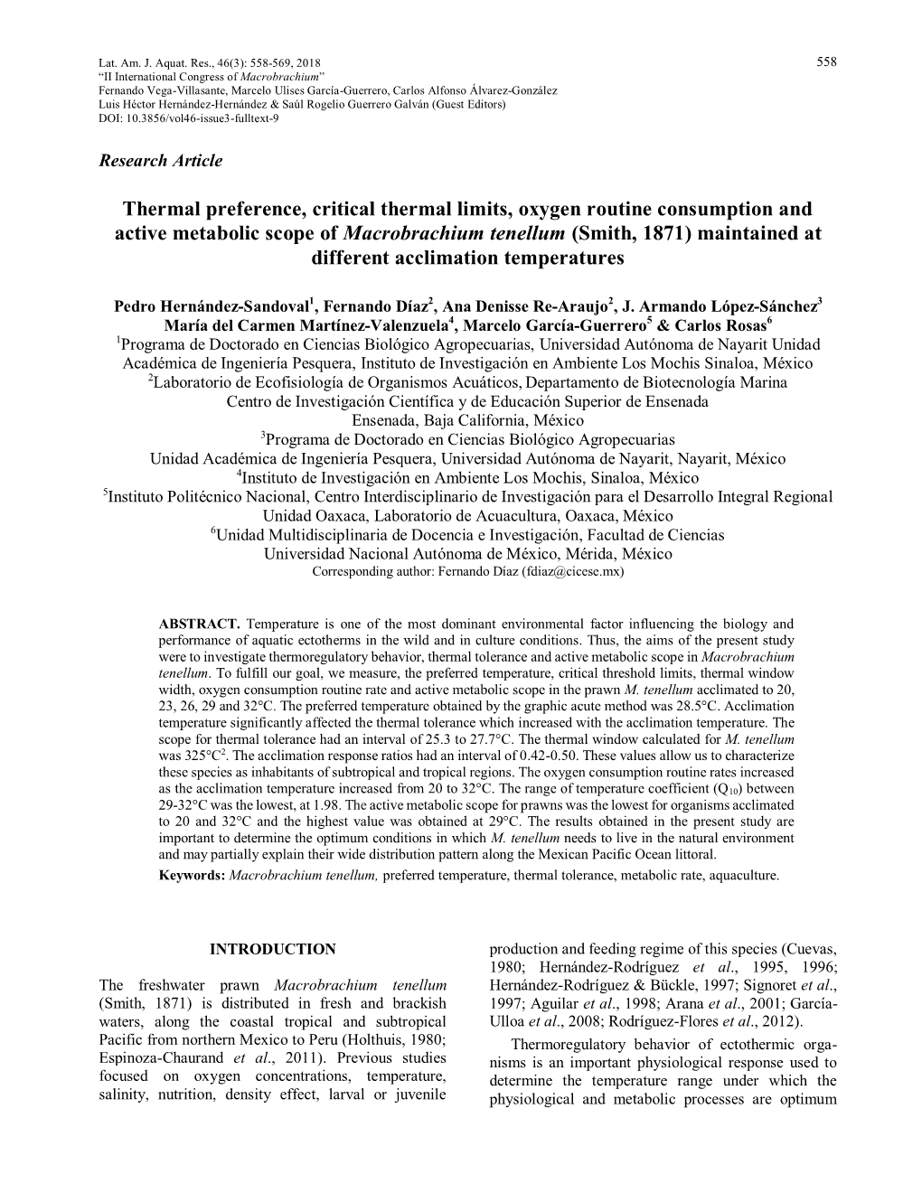 Thermal Preference, Critical Thermal Limits, Oxygen