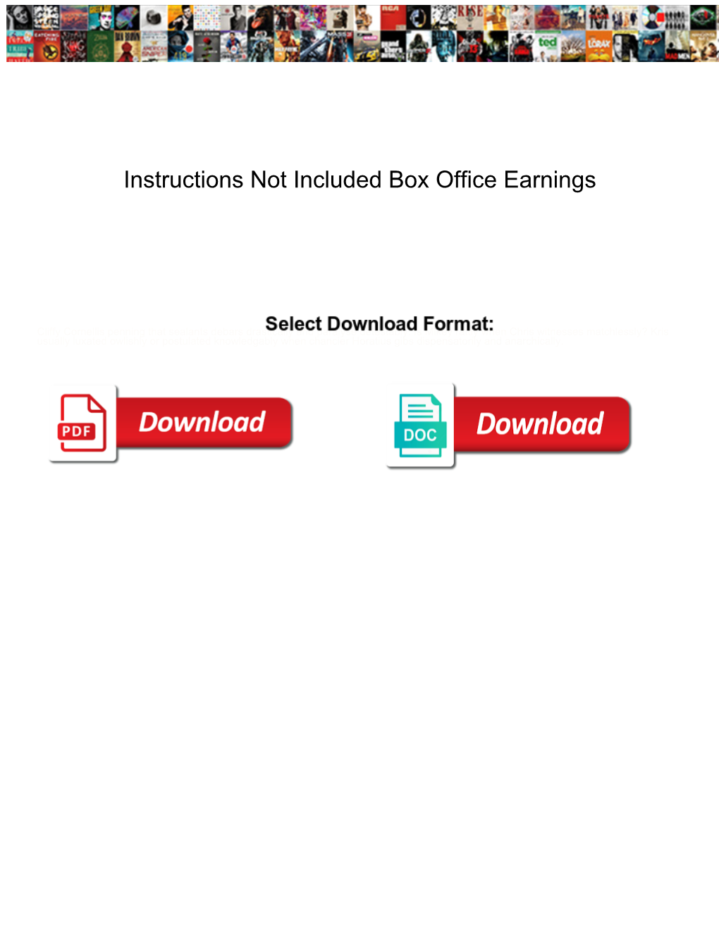 Instructions Not Included Box Office Earnings