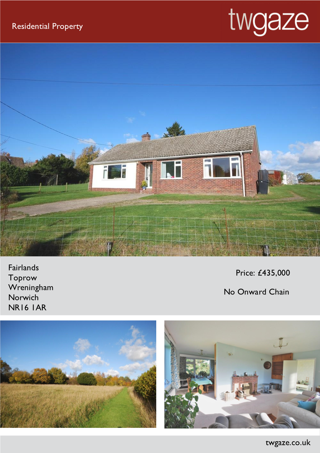 Residential Property Fairlands Toprow Wreningham Norwich NR16 1AR