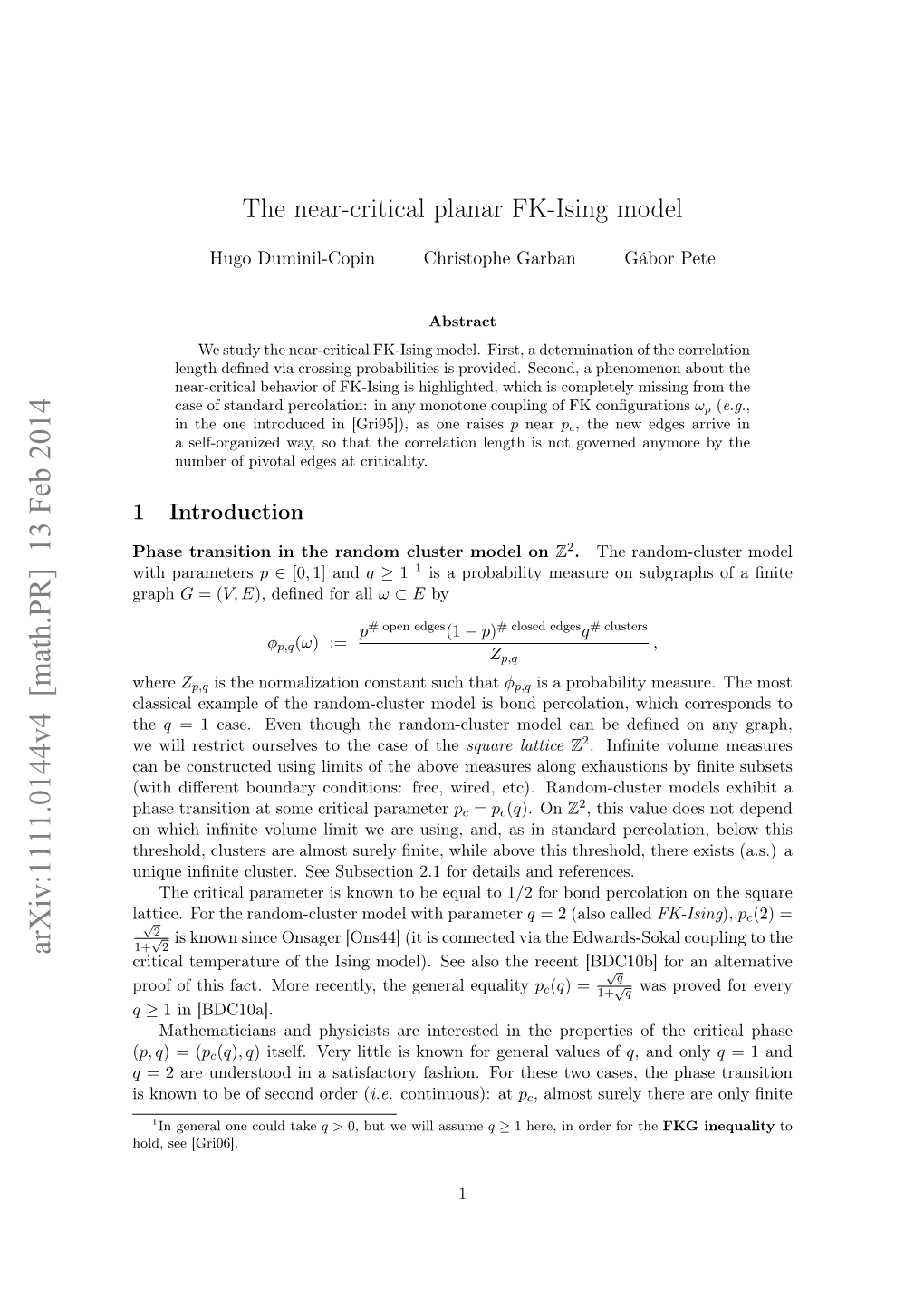 The Near-Critical Planar FK-Ising Model