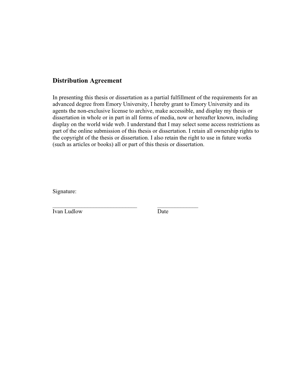 Distribution Agreement