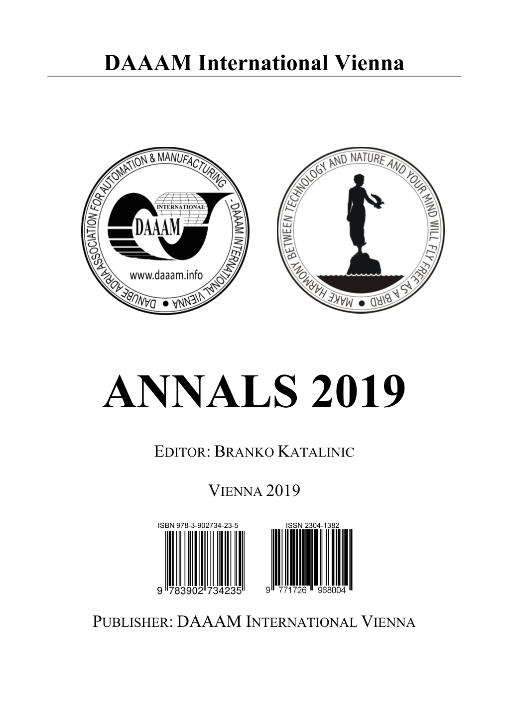 DAAAM International Vienna ANNALS 2019