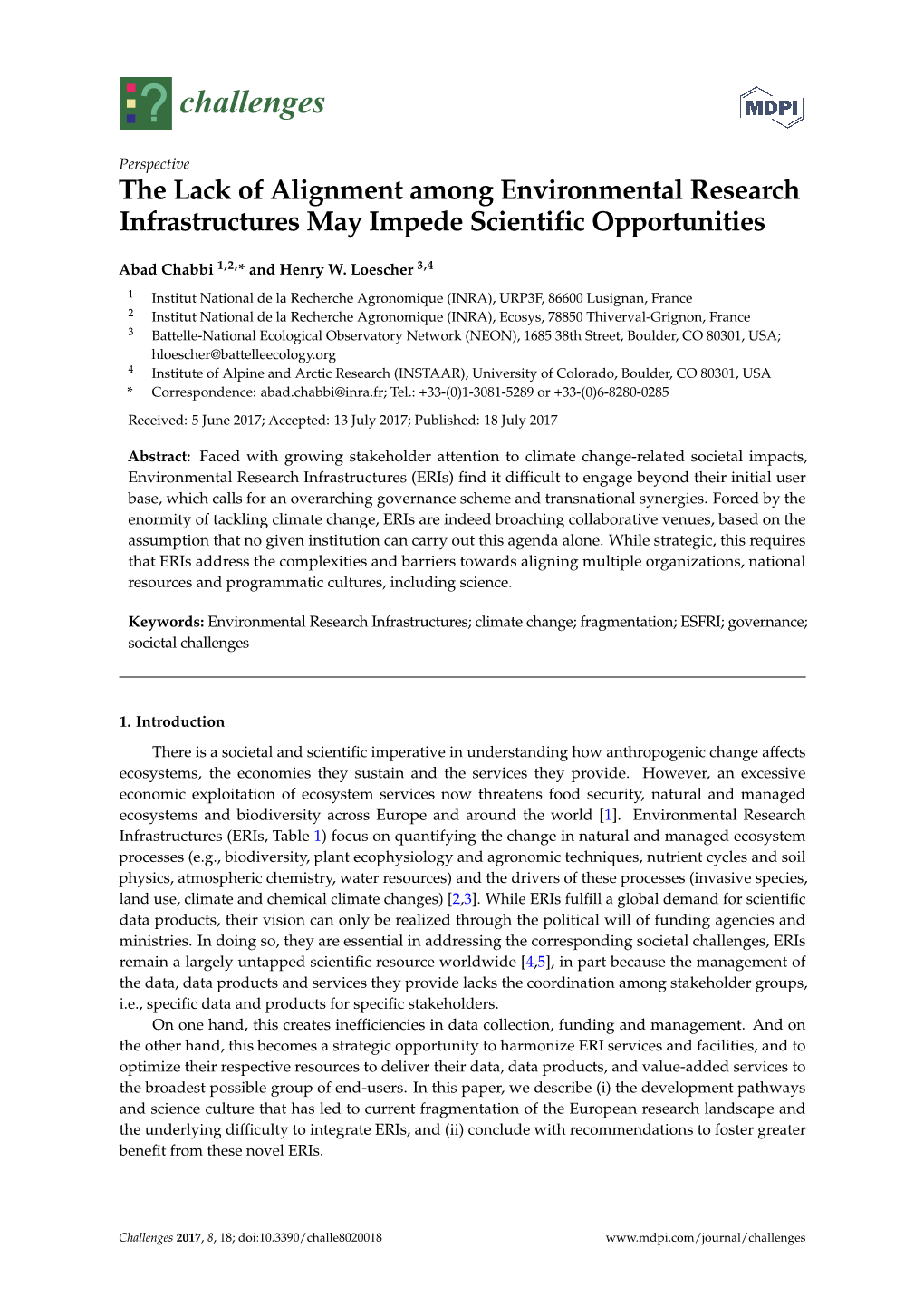 The Lack of Alignment Among Environmental Research Infrastructures May Impede Scientific Opportunities