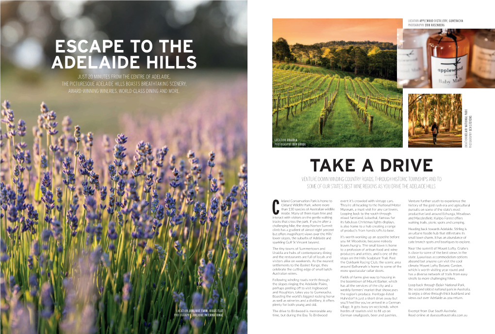 Escape to the Adelaide Hills Take a Drive