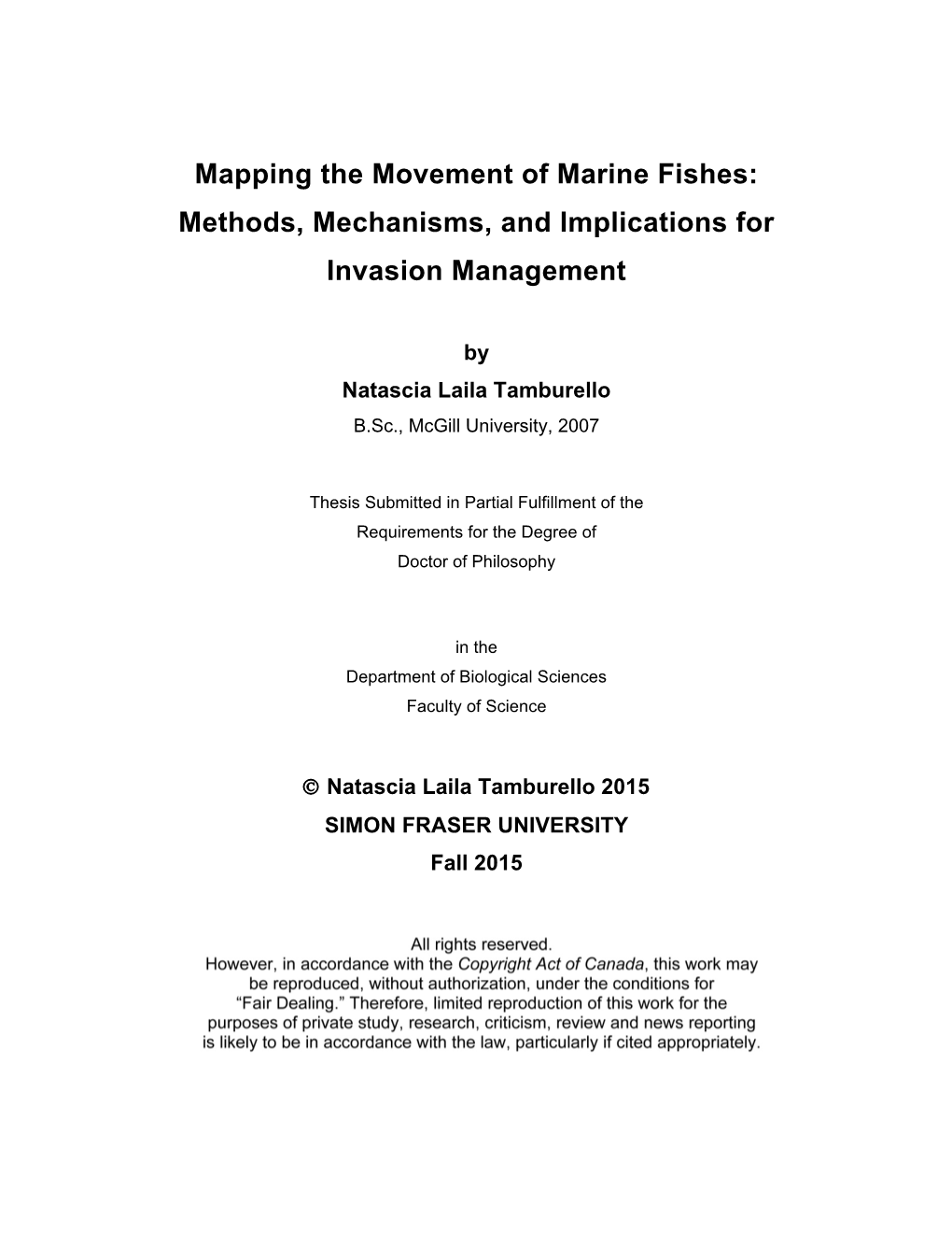 Mapping the Movement of Marine Fishes: Methods, Mechanisms, and Implications for Invasion Management