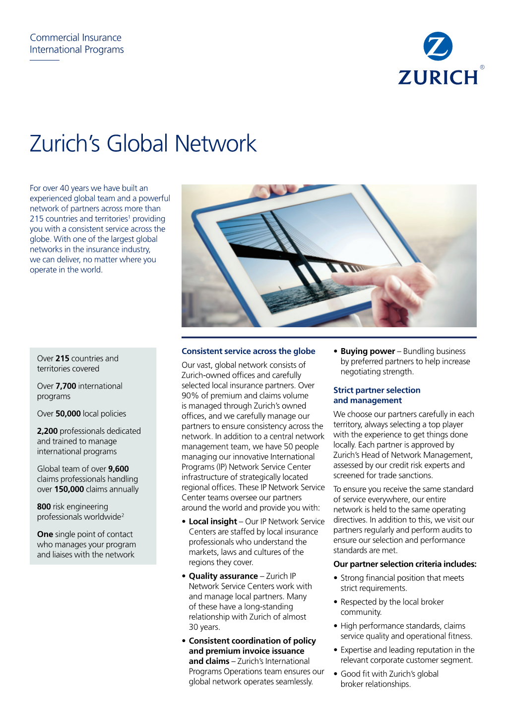 Zurich Global Networks Factsheet