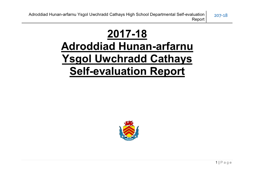 Cathays High School Self-Evaluation Report