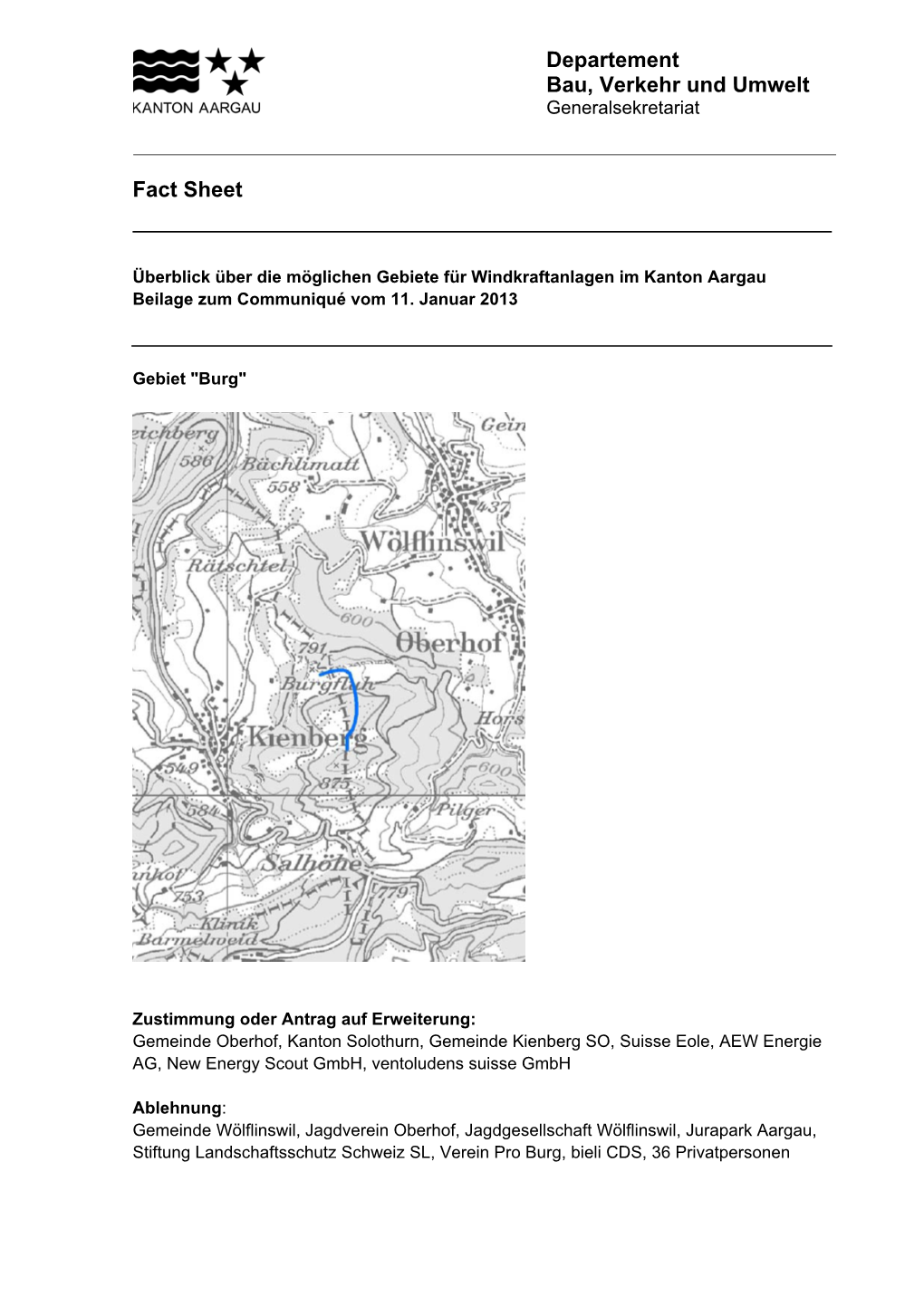 Departement Bau, Verkehr Und Umwelt Fact Sheet