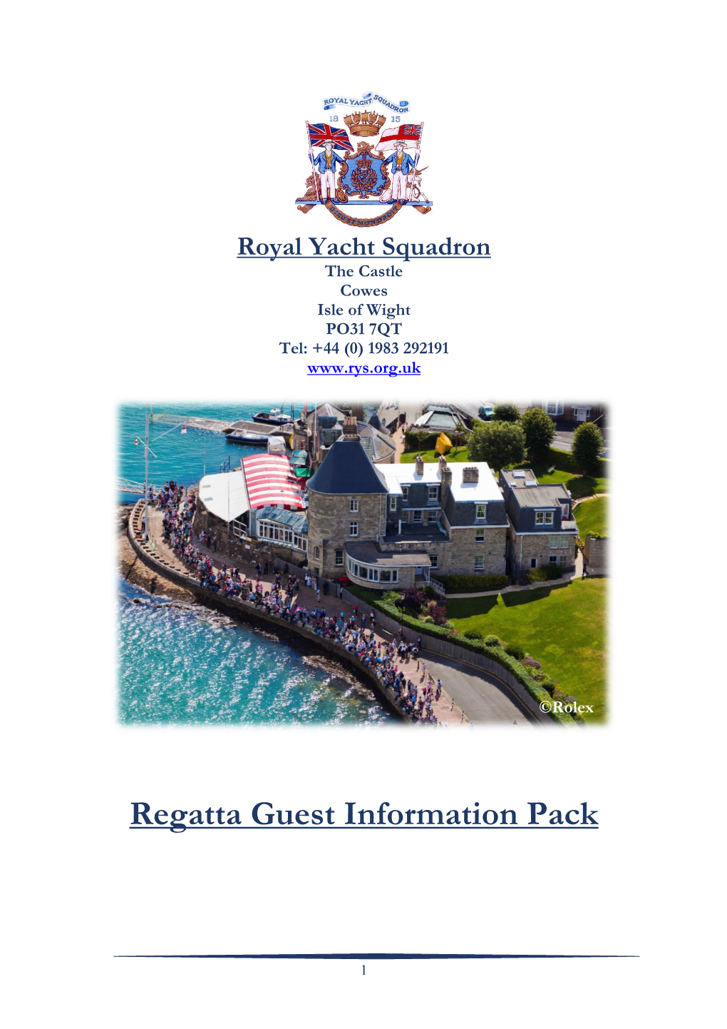 Regatta Guest Information Pack