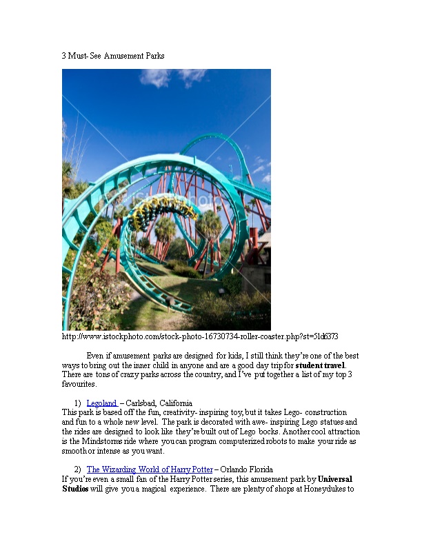 3 Must- See Amusement Parks