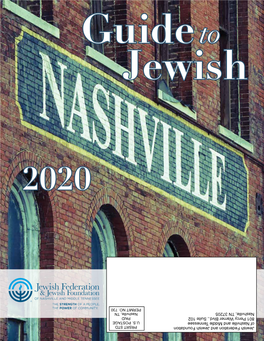 Jewish Federation and Jewish Foundation of Nashville and Middle Tennessee 801 Percy Warner Blvd., Suite 102 Nashville, TN 37205
