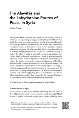 The Alawites and the Labyrinthine Routes of Peace in Syria