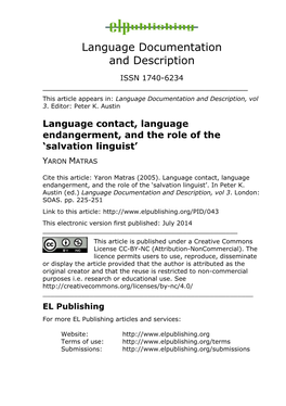 Salvation Linguist’