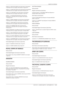 Royal Corps of Signals Infantry the Brigade of Gurkhas Army Air Corps the Royal Logistic Corps