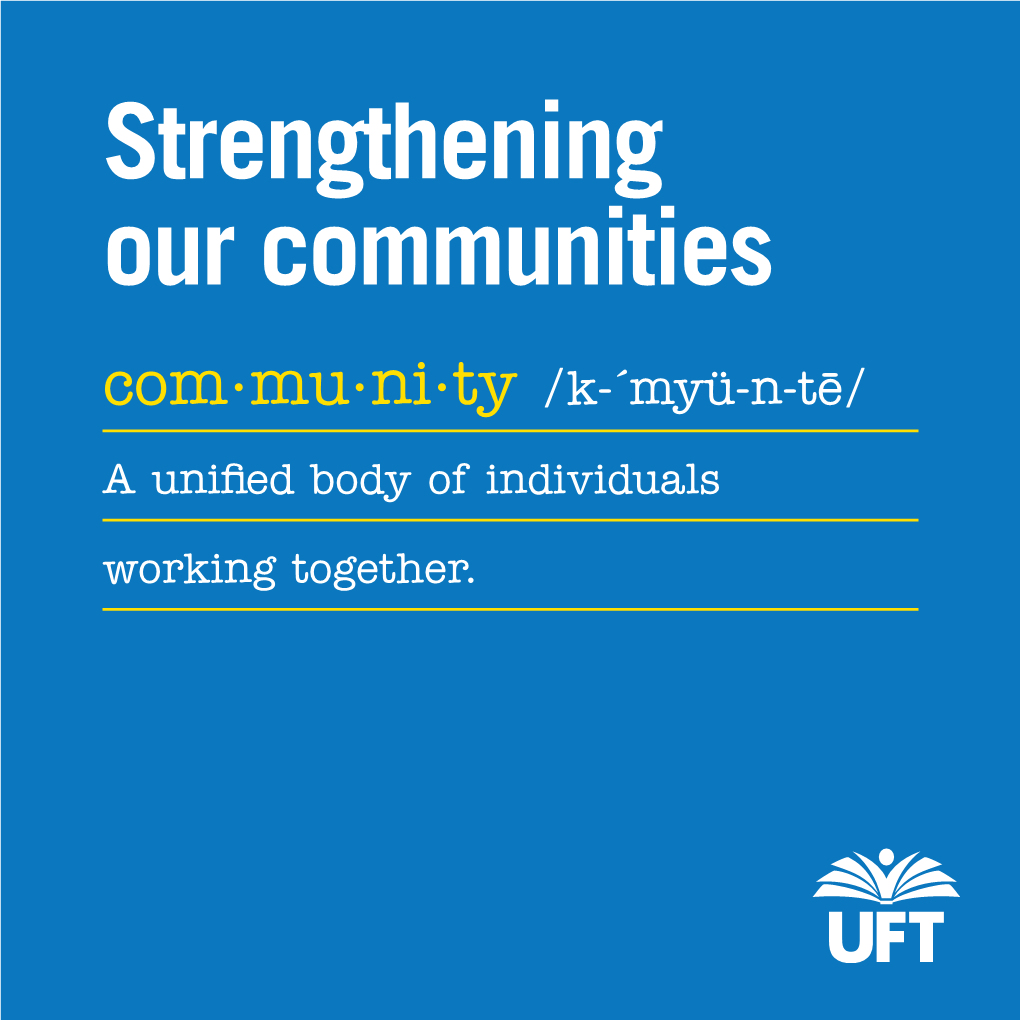 Com·Mu·Ni·Ty /K-´Myü-N-Te¯/ a Unified Body of Individuals Working Together